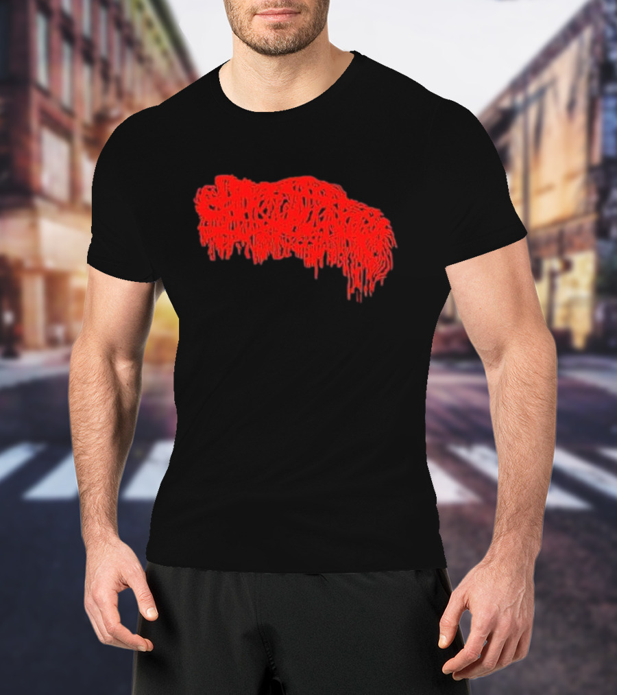 Mcneely Sanguisugabogg Red Dripping Text T-Shirt