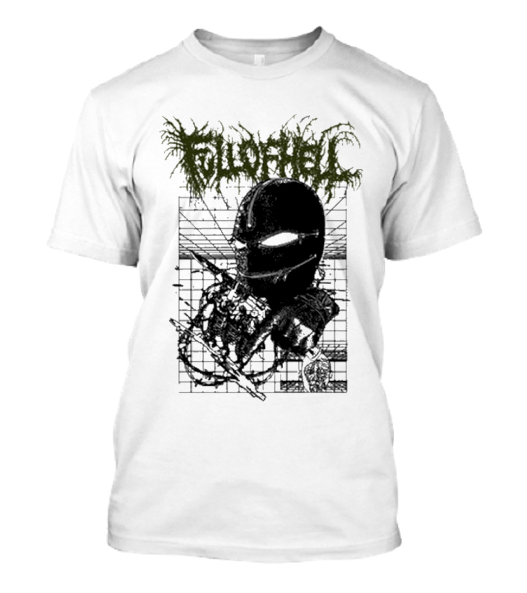 Full Of Hell Zipper Mask Brutal T-Shirt