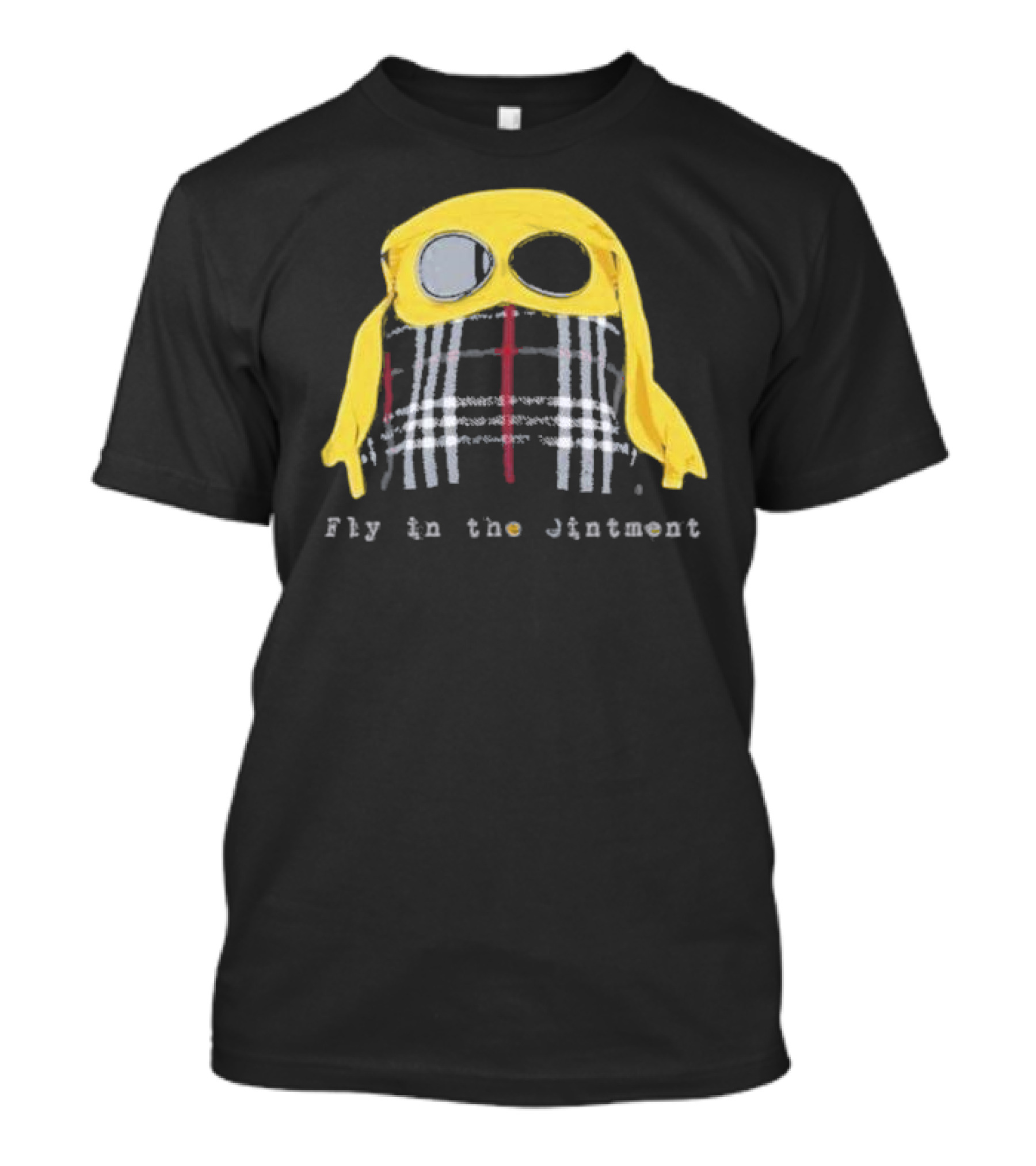 Fly In The Jintment Yellow Hat Plaid T-Shirt