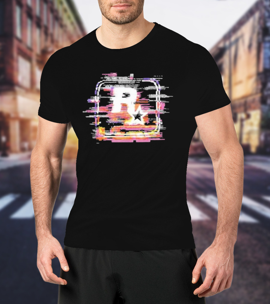 GTA6 Rockstar Glitch R T-Shirt