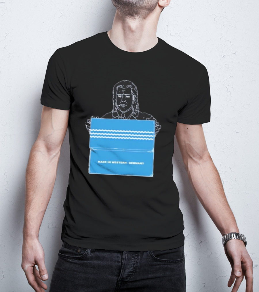 Made In Western Germany Pulp Fiction Blue Box Holder T-Shirt