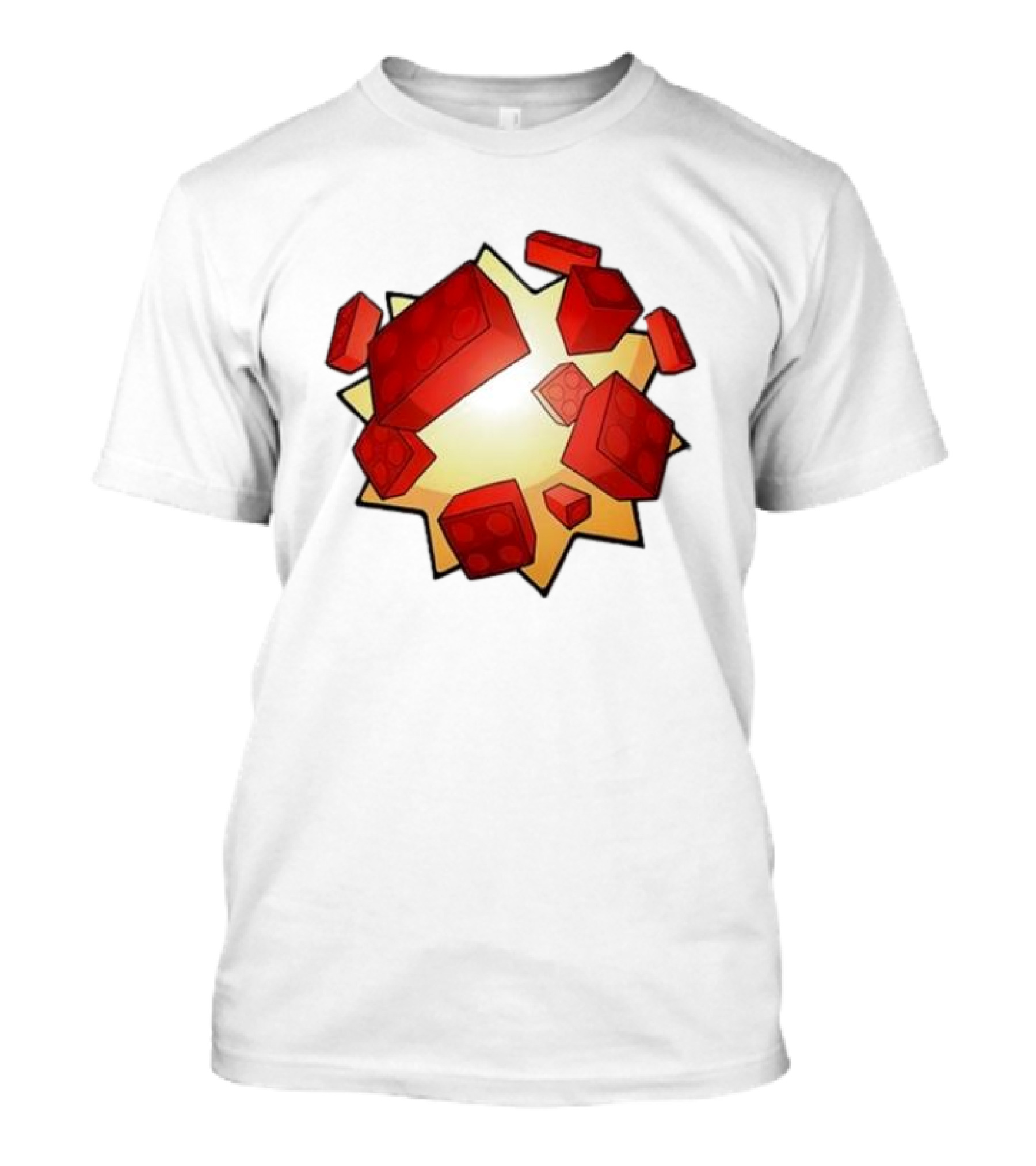 Unusual Worldwide Bloxxer Exploding Red Brick T-Shirt