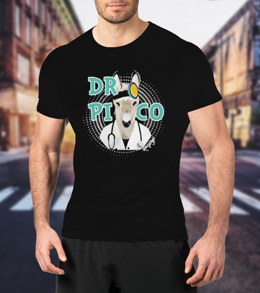 Katie Van Slyke Dr. Pico Doctor Donkey With Stethoscope And Head Mirror T-Shirt