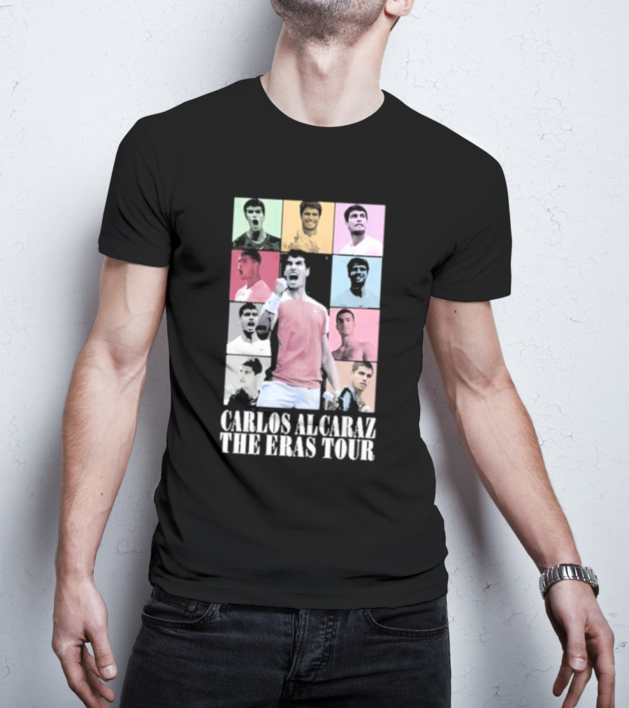 Carlos Alcaraz The Eras Tour Multicolor Champion Celebration Montage T-Shirt