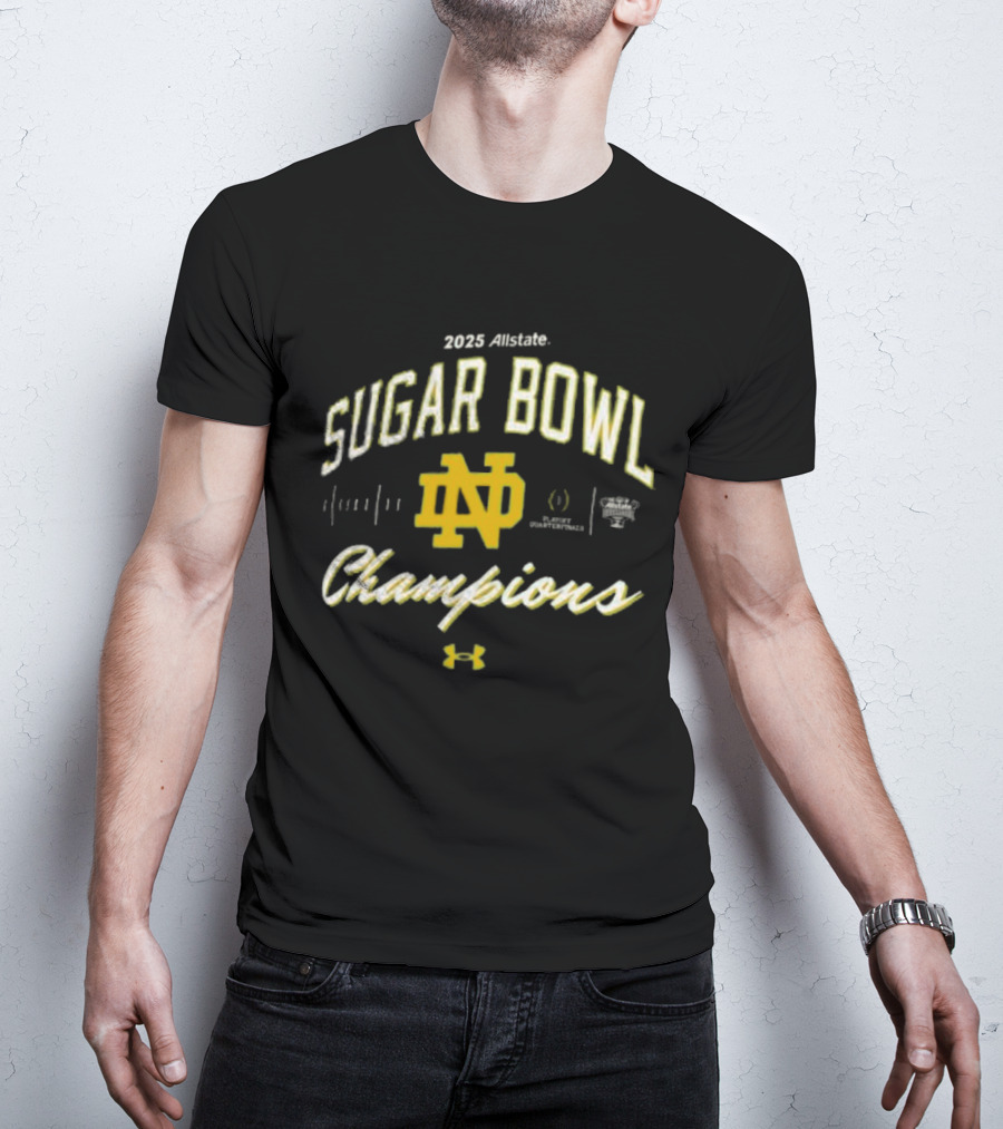 2025 Allstate Sugar Bowl Champions Notre Dame Fighting Irish Under Armour T-Shirt