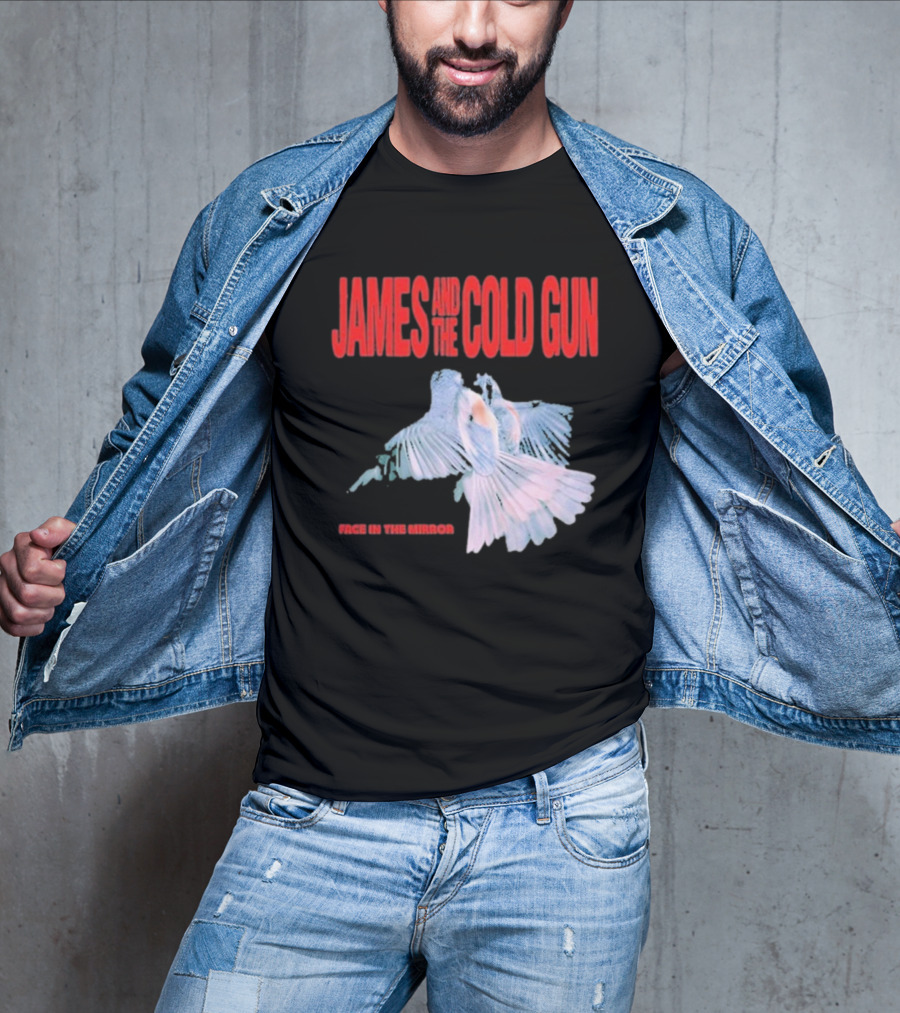 James And The Cold Gun Face In The Mirror Birds Image T-Shirt