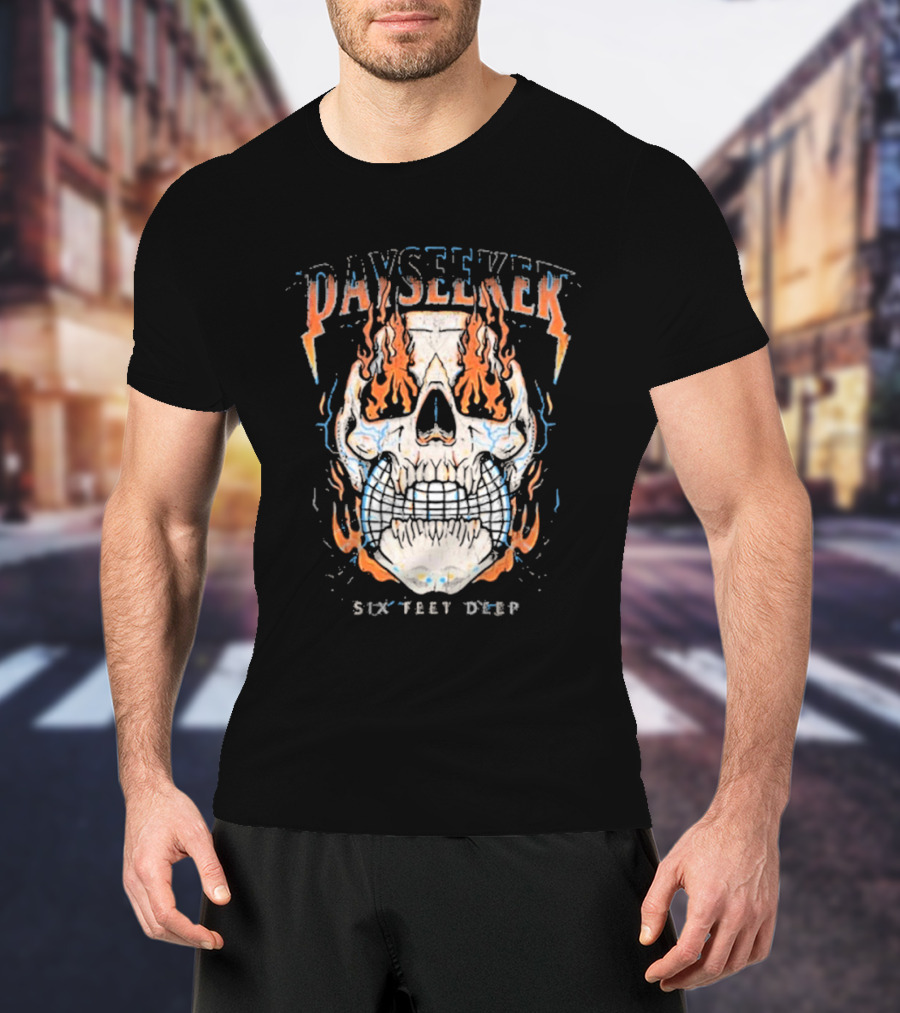 Dayseeker Six Feet Deep Flaming Skull T-Shirt