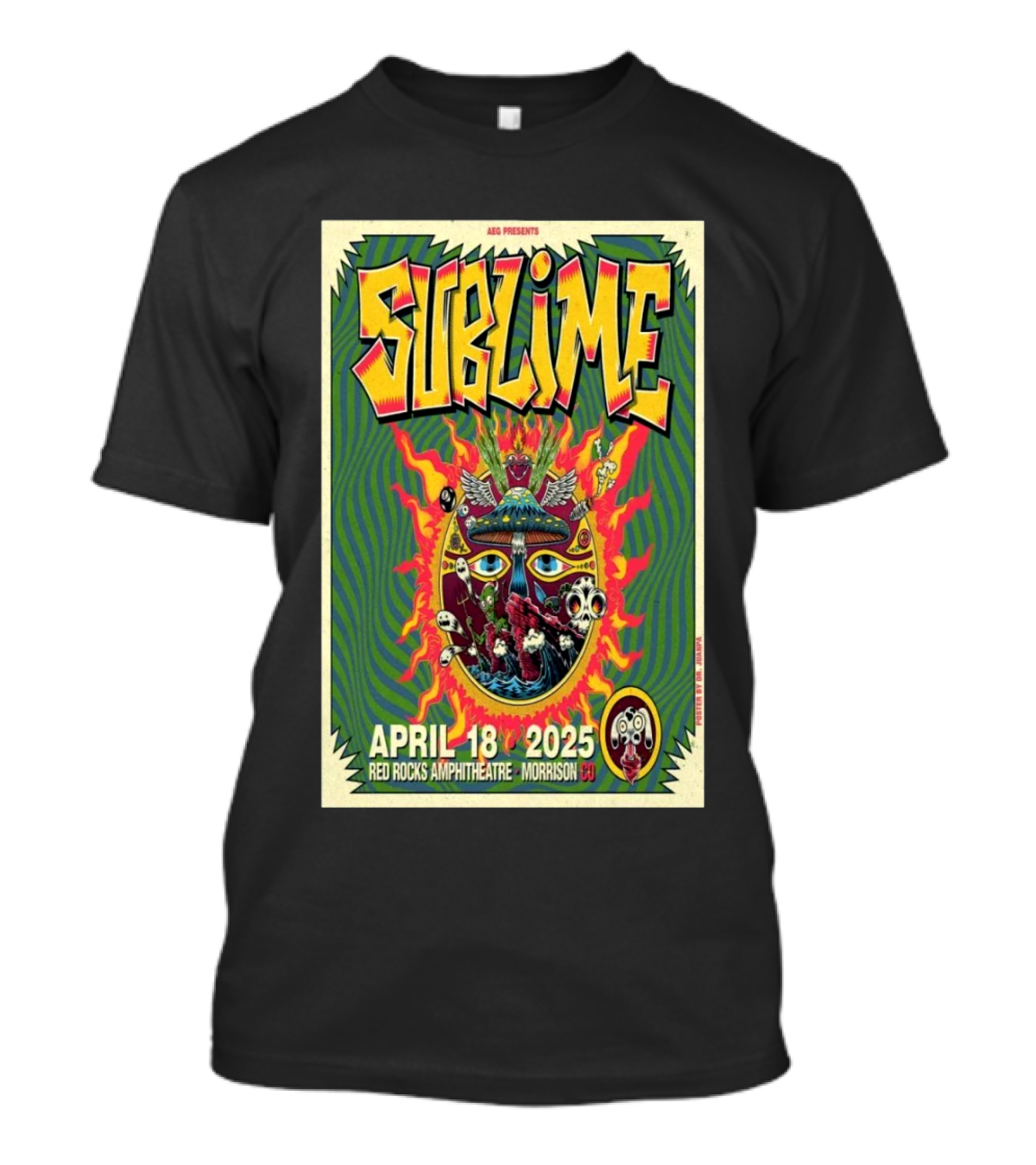 Sublime Tour 2025 Red Rocks Amphitheatre April 18 Morrison CO T-Shirt
