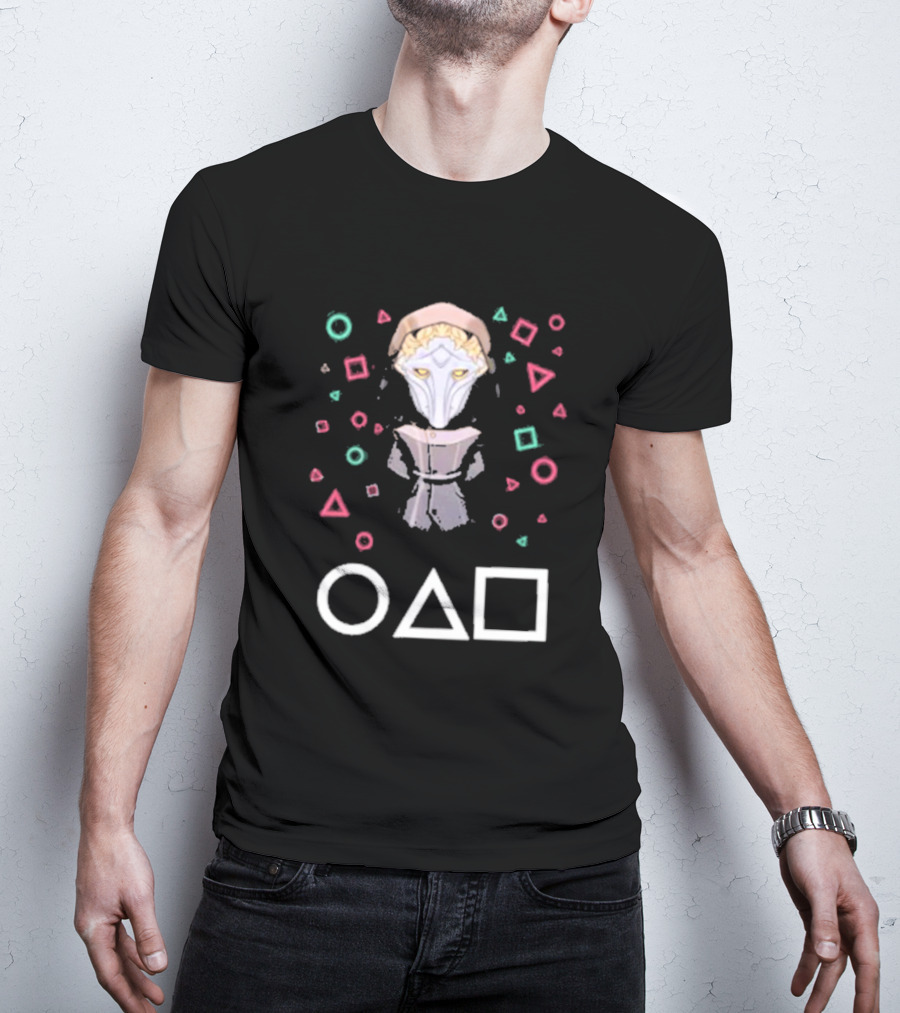 Viktor Arcane Squid Game Front Man Mask Symbols T-Shirt