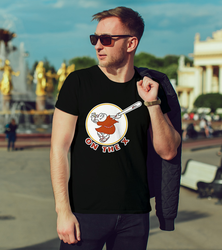 San Diego Padres Swinging Friar Mascot On The X T-Shirt