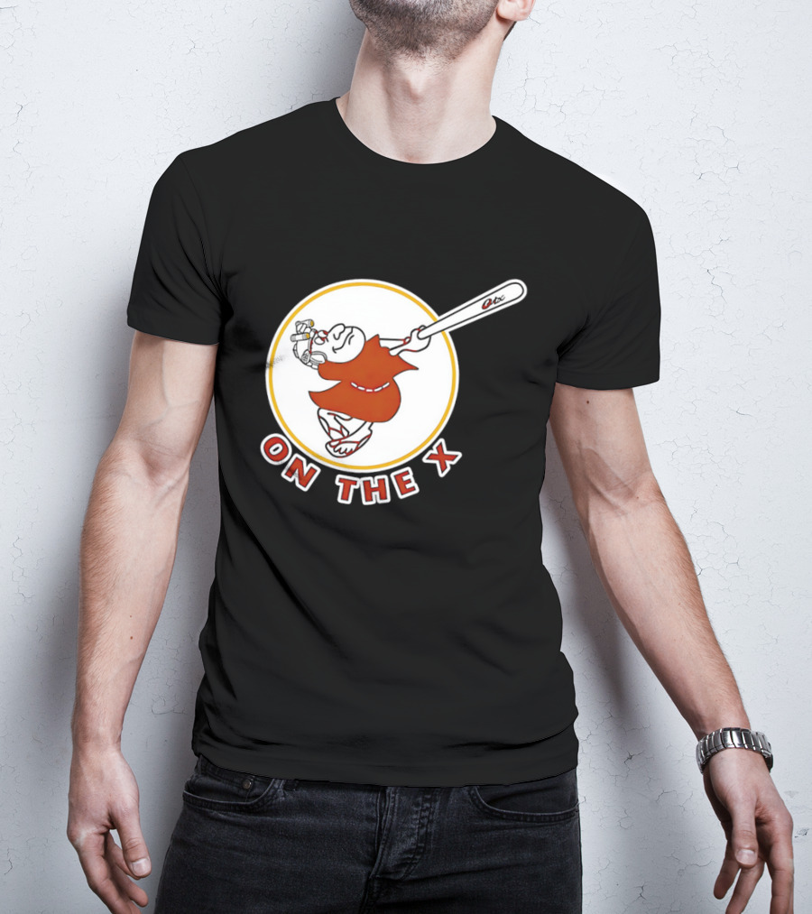 San Diego Padres Swinging Friar Mascot On The X T-Shirt