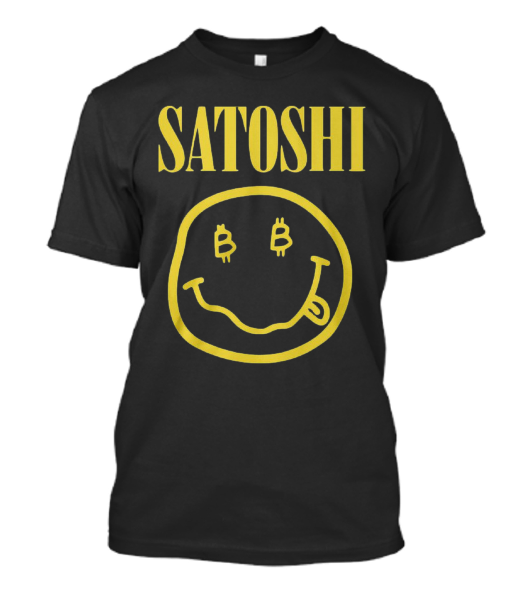 Satoshi Bitcoin Smile Logo Icon T-Shirt