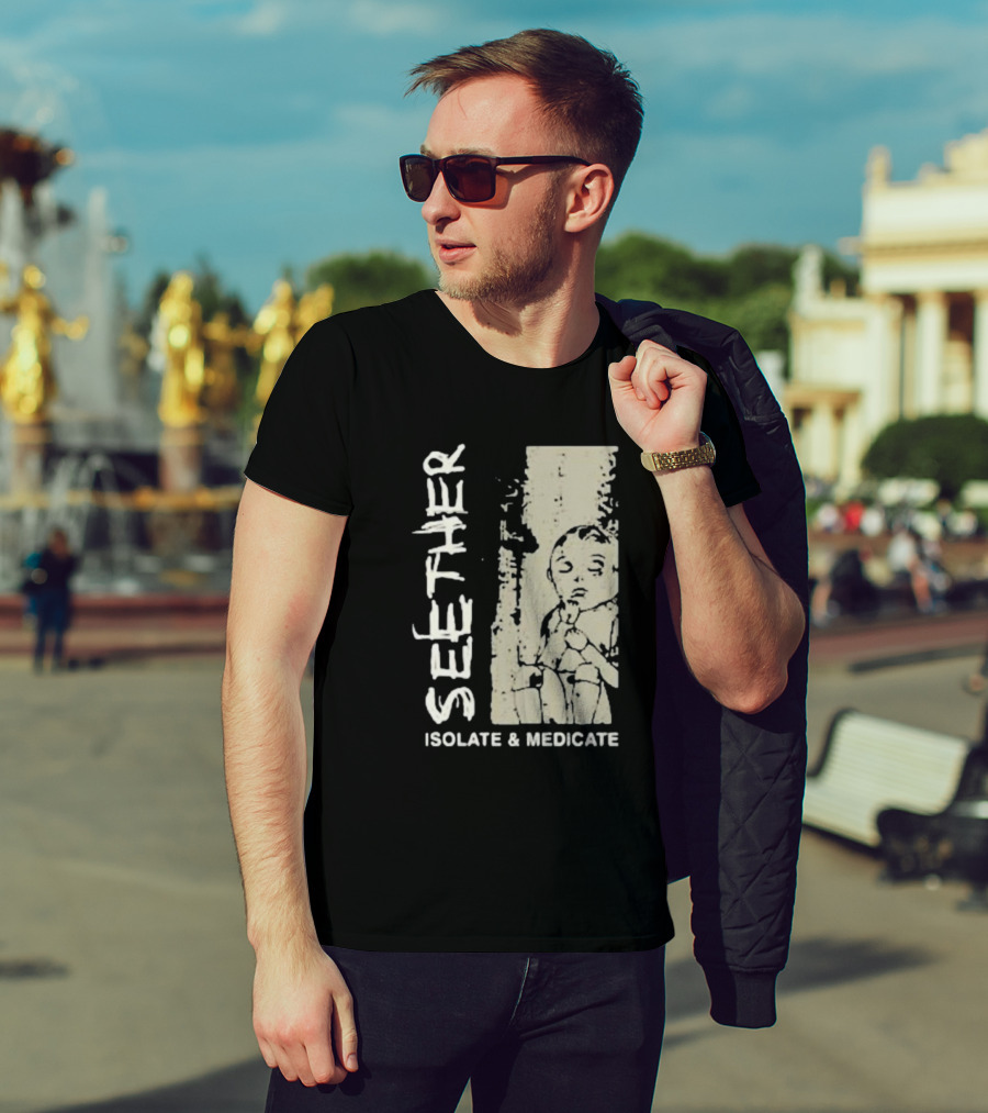 Seether Isolate And Medicate Grunge Child Sketch T-Shirt