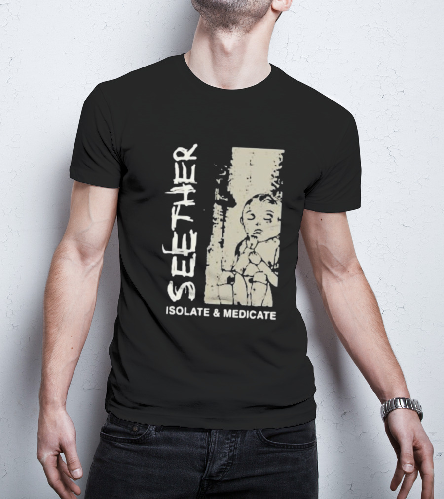 Seether Isolate And Medicate Grunge Child Sketch T-Shirt