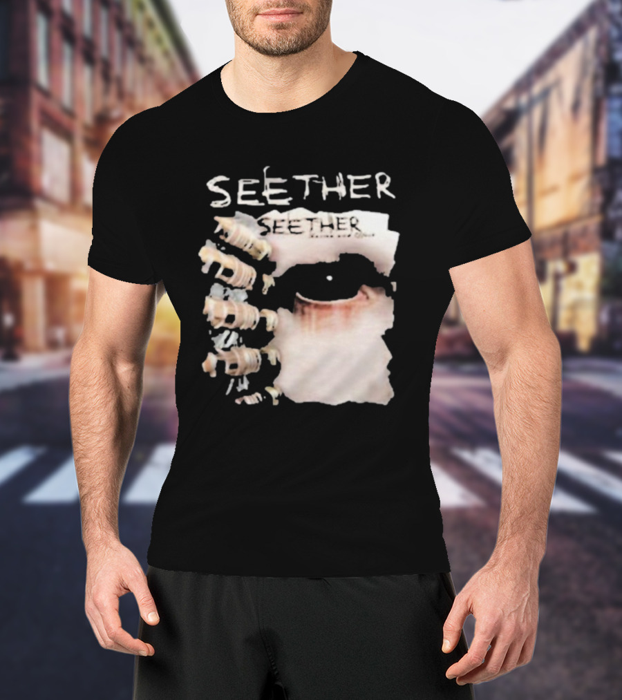 Seether Karma And Effect Eye Skeleton Couple Image T-Shirt