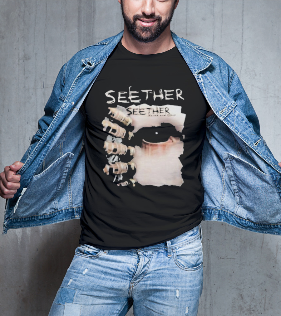 Seether Karma And Effect Eye Skeleton Couple Image T-Shirt