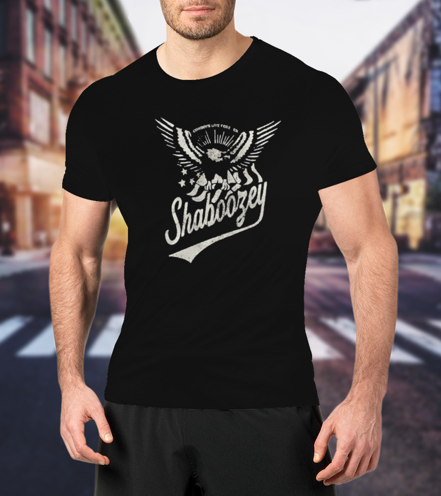 Shaboozey Cowboys Live Forever Boozey Eagle Starry Wings T-Shirt