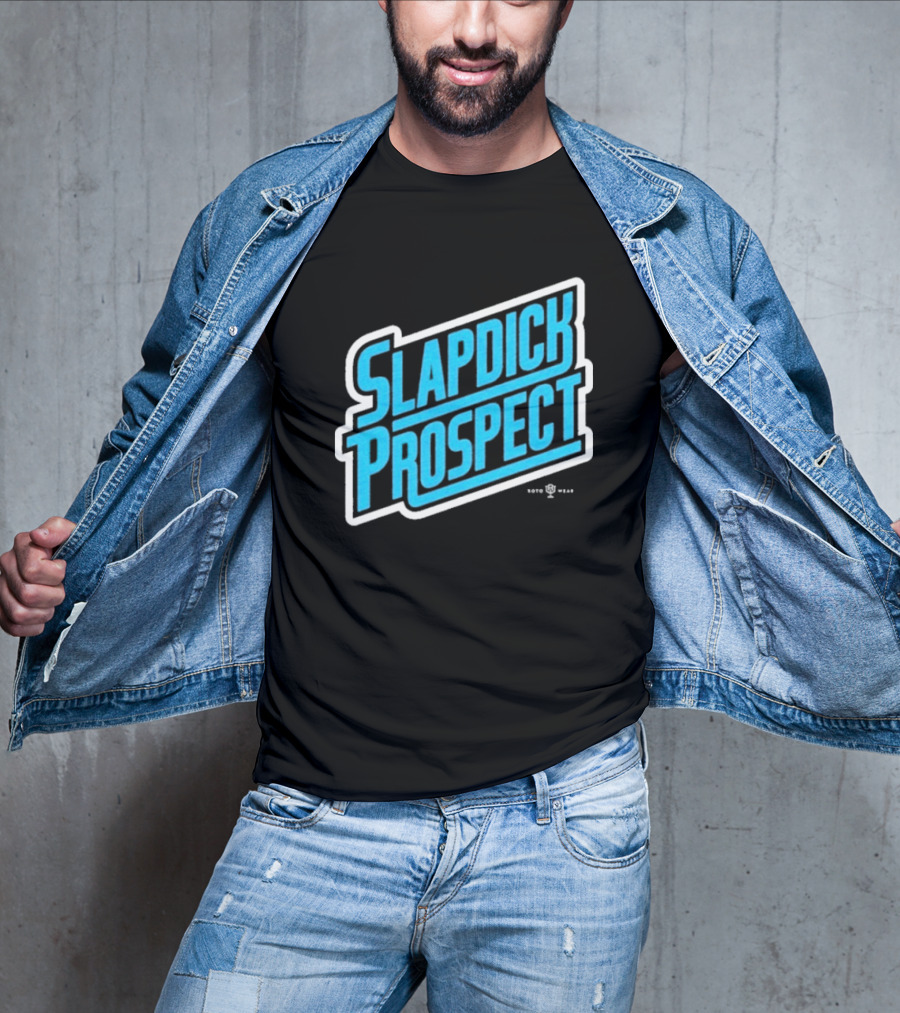 Slapdick Prospect Blue Bold Text T-Shirt