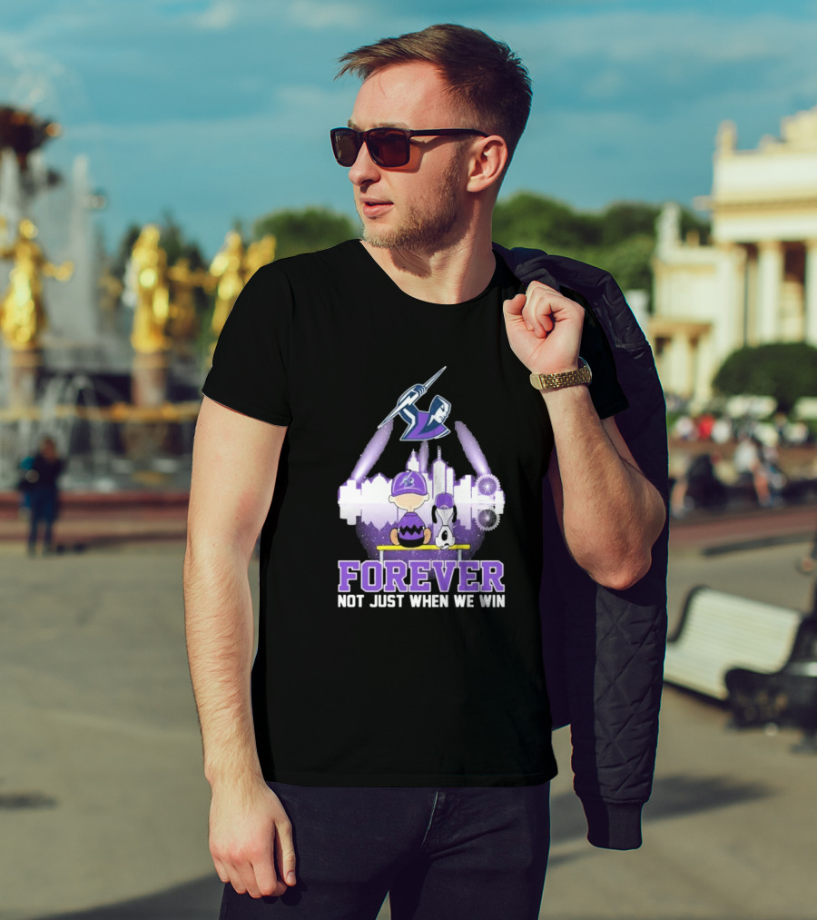 Snoopy Charlie Brown Melbourne Storm Forever Not Just When We Win Peanuts Skyline T-Shirt
