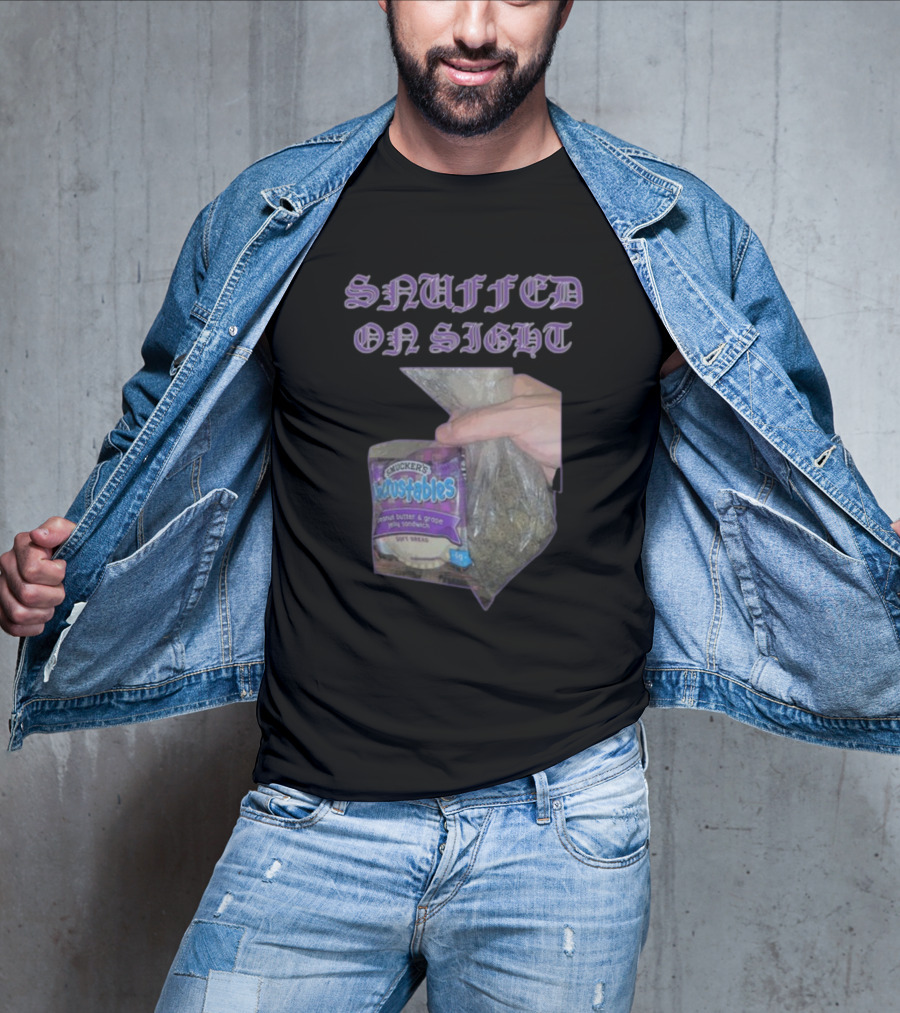 Uncrustables Snuffed On Sight Peanut Butter Grape Smucker’s Sandwich T-Shirt