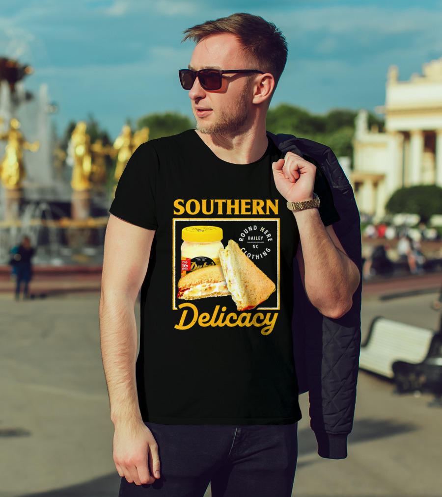 Southern Delicacy Duke's Mayo Round Here Bailey NC Clothing T-Shirt