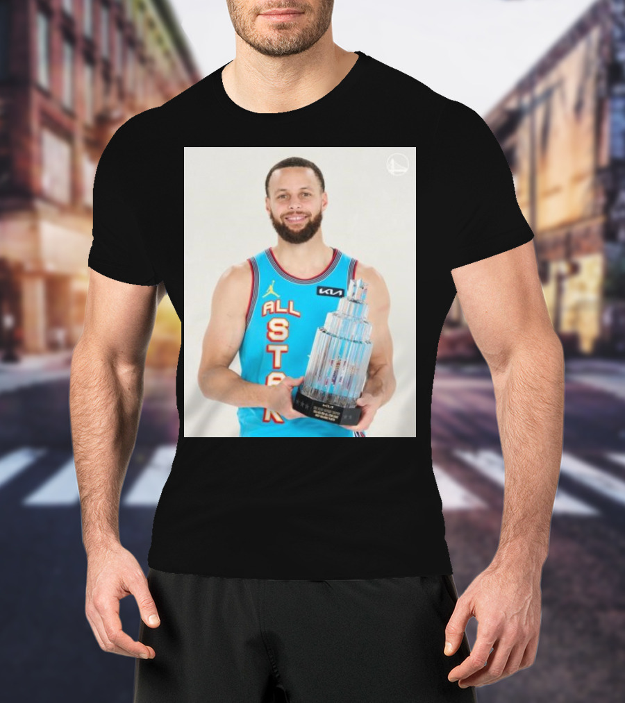 Stephen Curry MVP NBA All-Star Game 2025 Trophy Winner KIA Jordan Basketball T-Shirt