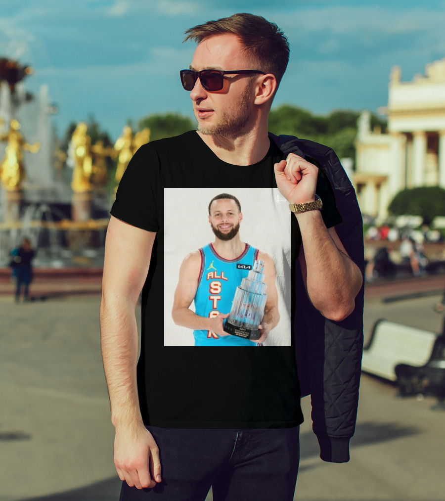 Stephen Curry MVP NBA All-Star Game 2025 Trophy Winner KIA Jordan Basketball T-Shirt