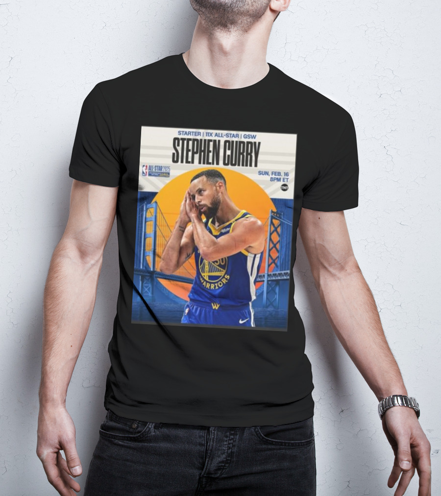 Stephen Curry 2025 NBA All-Star Starter GSW February 16th TNT T-Shirt