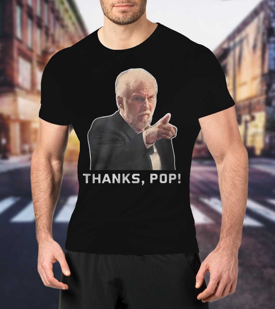 Steve Kerr Gregg Popovich Thanks Pop Pointing Gesture T-Shirt