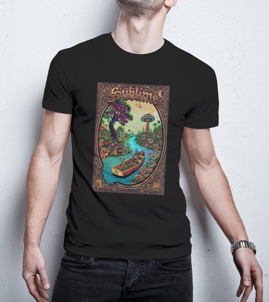Sublime BeachLife Redondo Beach CA May 3 2025 Tour Psychedelic Artwork T-Shirt
