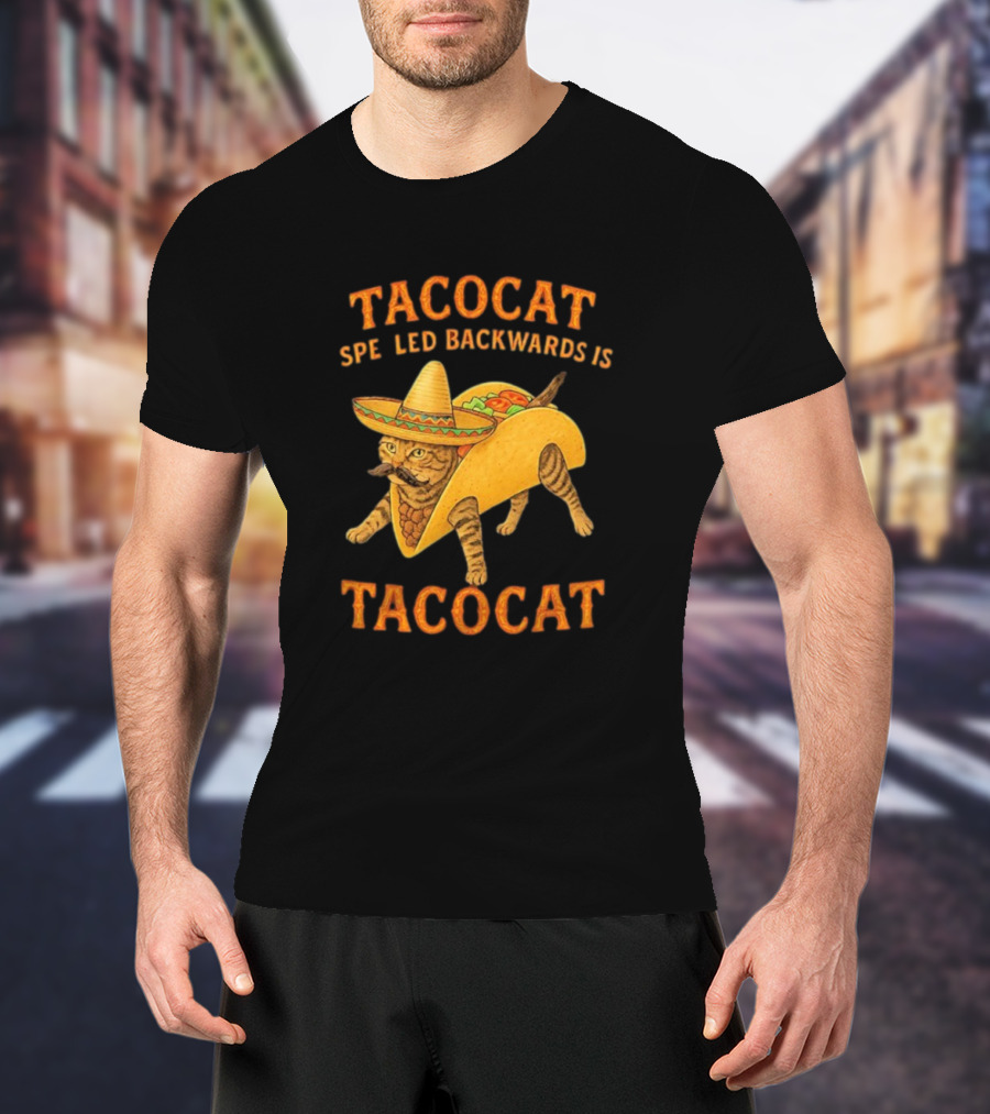 Taco Cat Sombrero Palindrome Humor T-Shirt