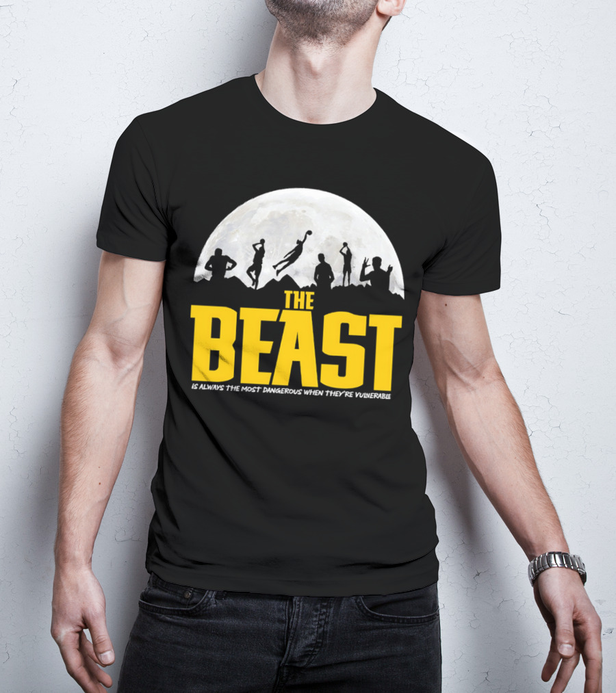 The Beast Is Always The Most Dangerous When They're Vulnerable Silhouettes Moon Scene T-Shirt