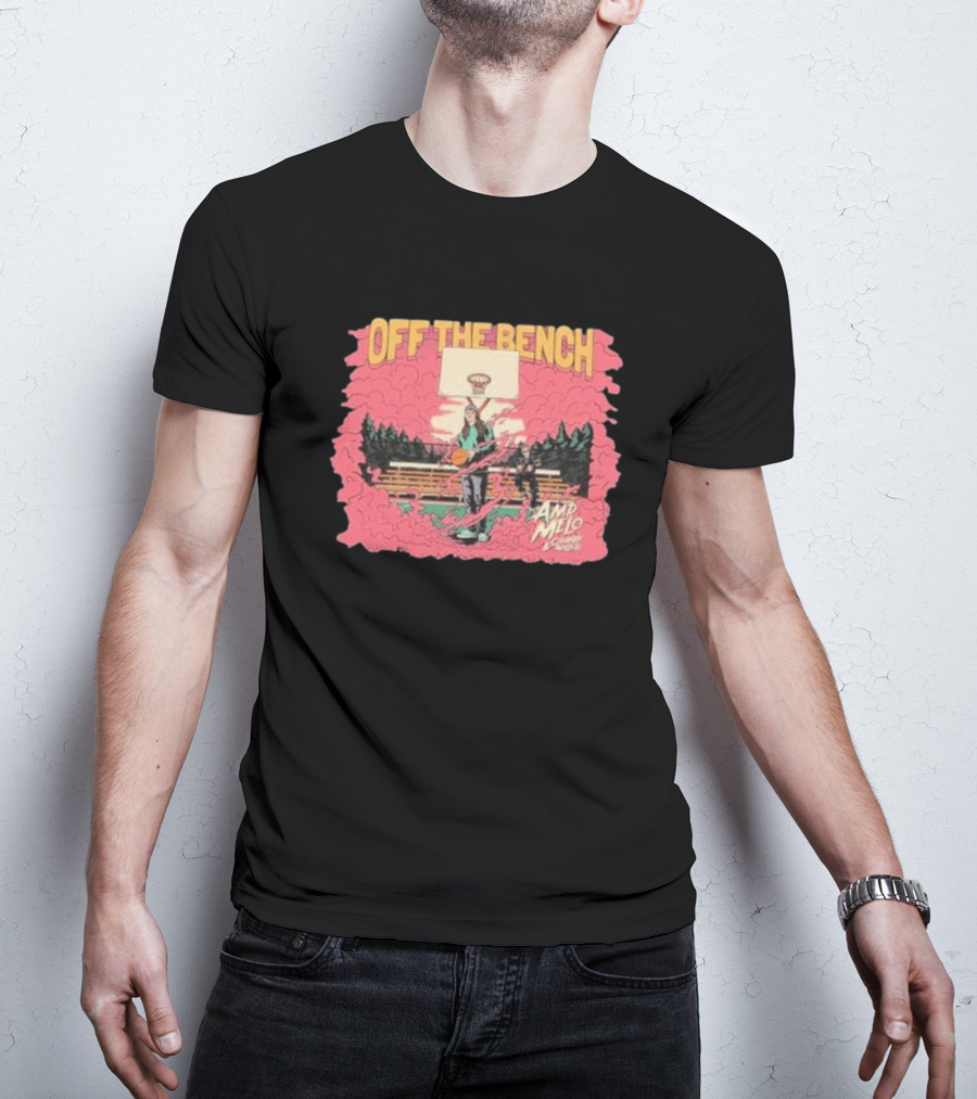 Off The Bench AMD Melo Chubby & Wallets Album Basketball Court Scene T-Shirt