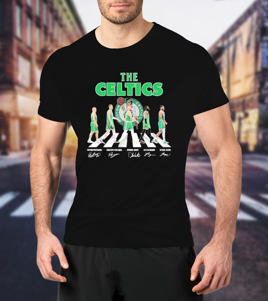 Boston Celtics Abbey Road Player Signatures T-Shirt