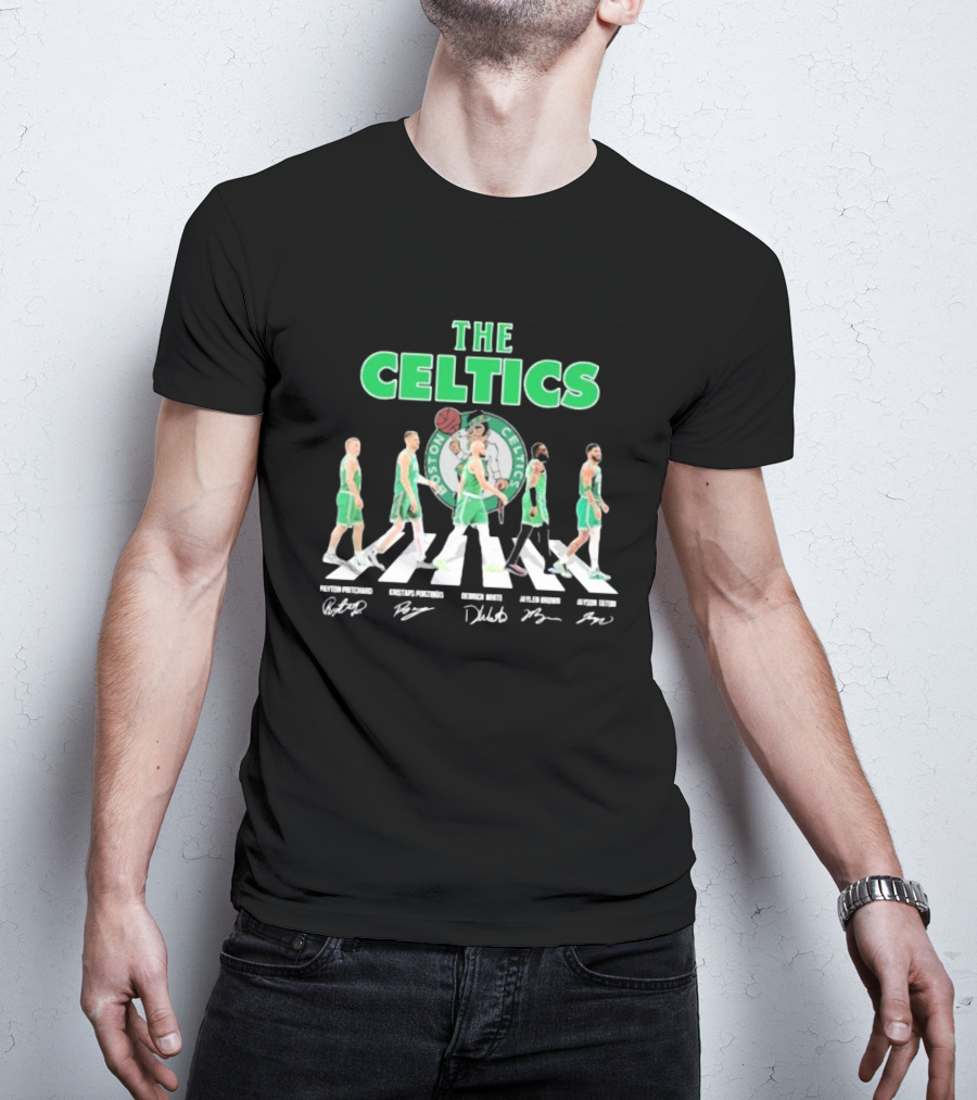 Boston Celtics Abbey Road Player Signatures T-Shirt