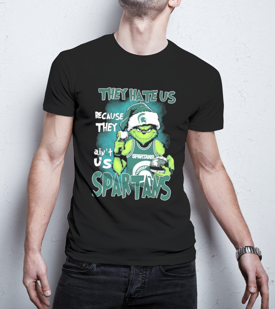The Grinch They Hate Us Because They Ain’t Us Spartans T-Shirt