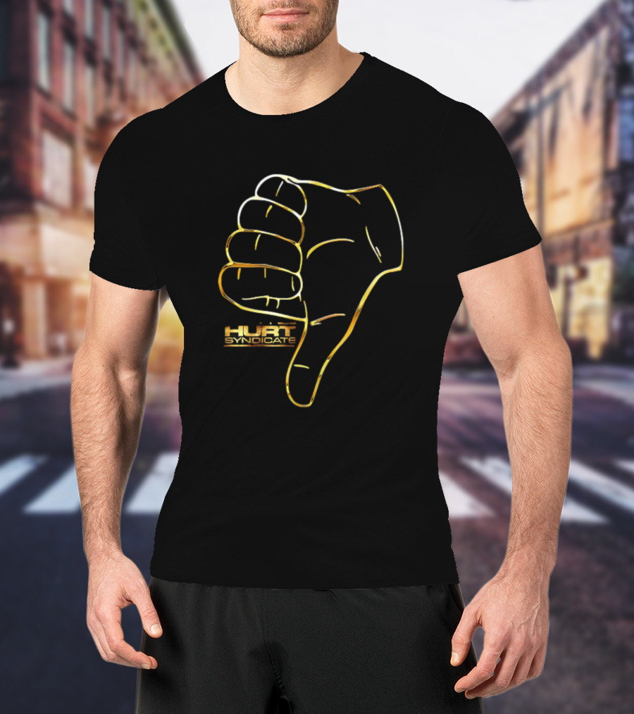 Hurt Syndicate Gold Thumbs Down T-Shirt