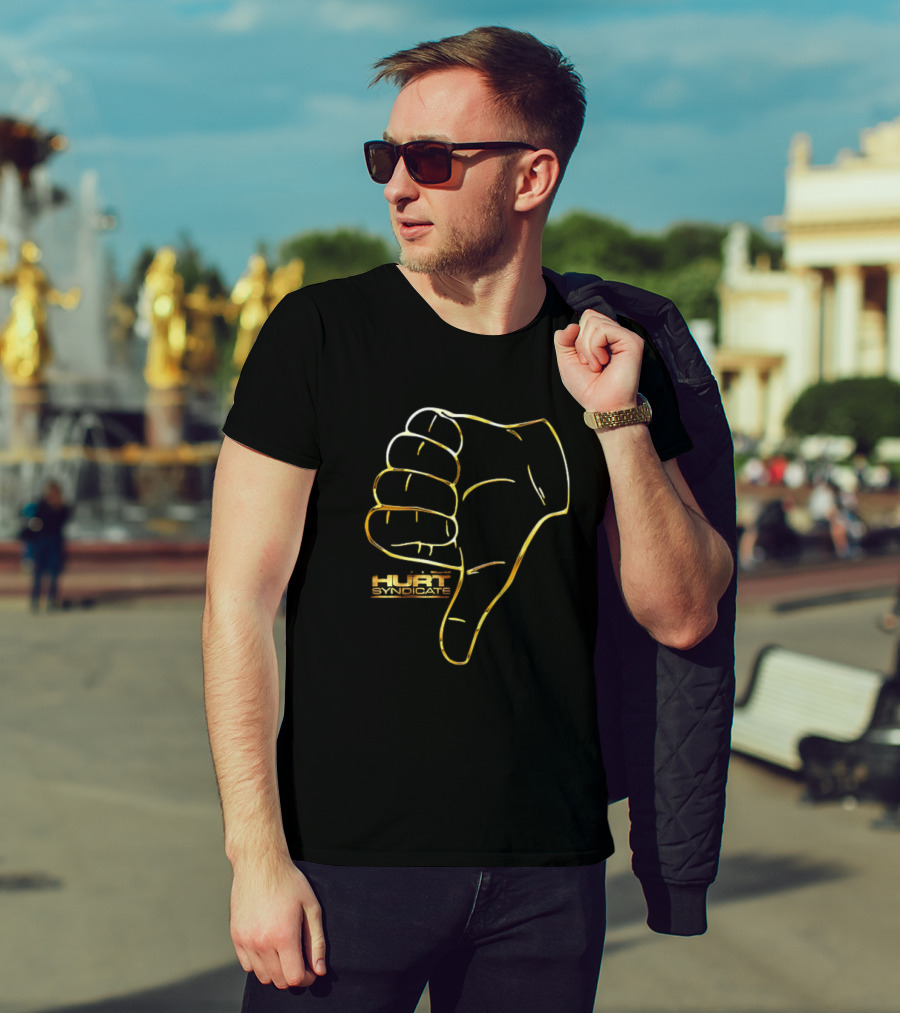 Hurt Syndicate Gold Thumbs Down T-Shirt