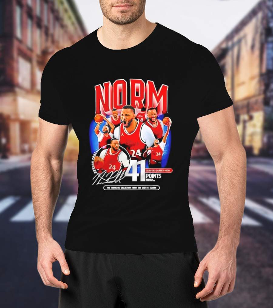 Clippers Norman Powell 24 Clippers Career High Signature 41 Points T-Shirt
