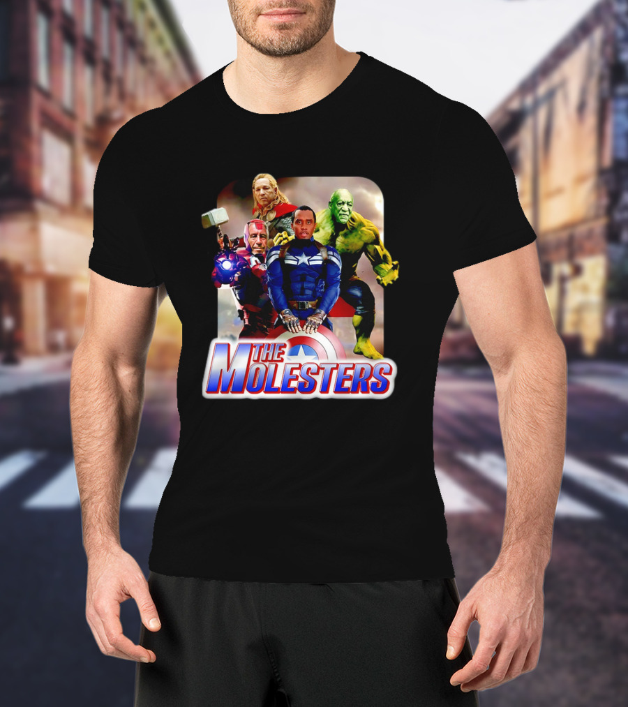 The Molesters Avengers Parody 2025 Captain America Iron Man Thor Hulk T-Shirt