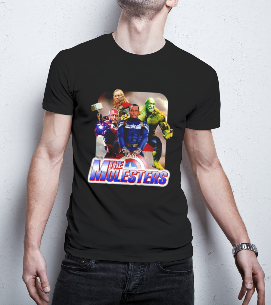 The Molesters Avengers Parody 2025 Captain America Iron Man Thor Hulk T-Shirt