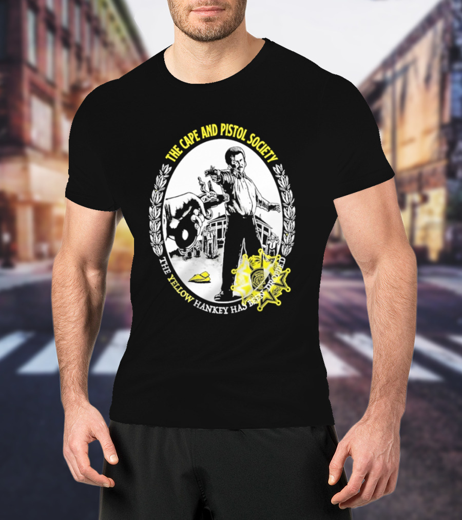 The Righteous Gemstones The Cape And Pistol Society Yellow Hankey Dropped Duelling T-Shirt