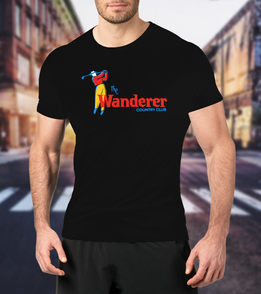 The Wanderer Country Club Golfer Swing Illustration T-Shirt