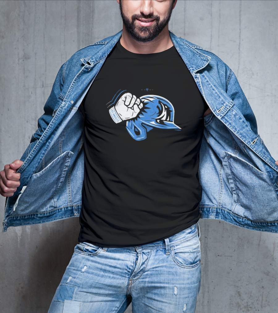 The Wolf Of Chavez Ravine Los Angeles Dodgers Fist Bump Helmet T-Shirt