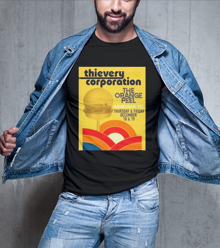 Thievery Corporation 2025 The Orange Peel Asheville NC December 18 & 19 T-Shirt