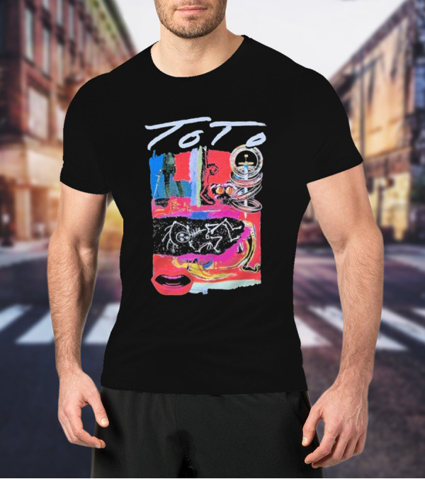Toto Collage Album Art Iconic Retro Sword Lips Bold Colors T-Shirt