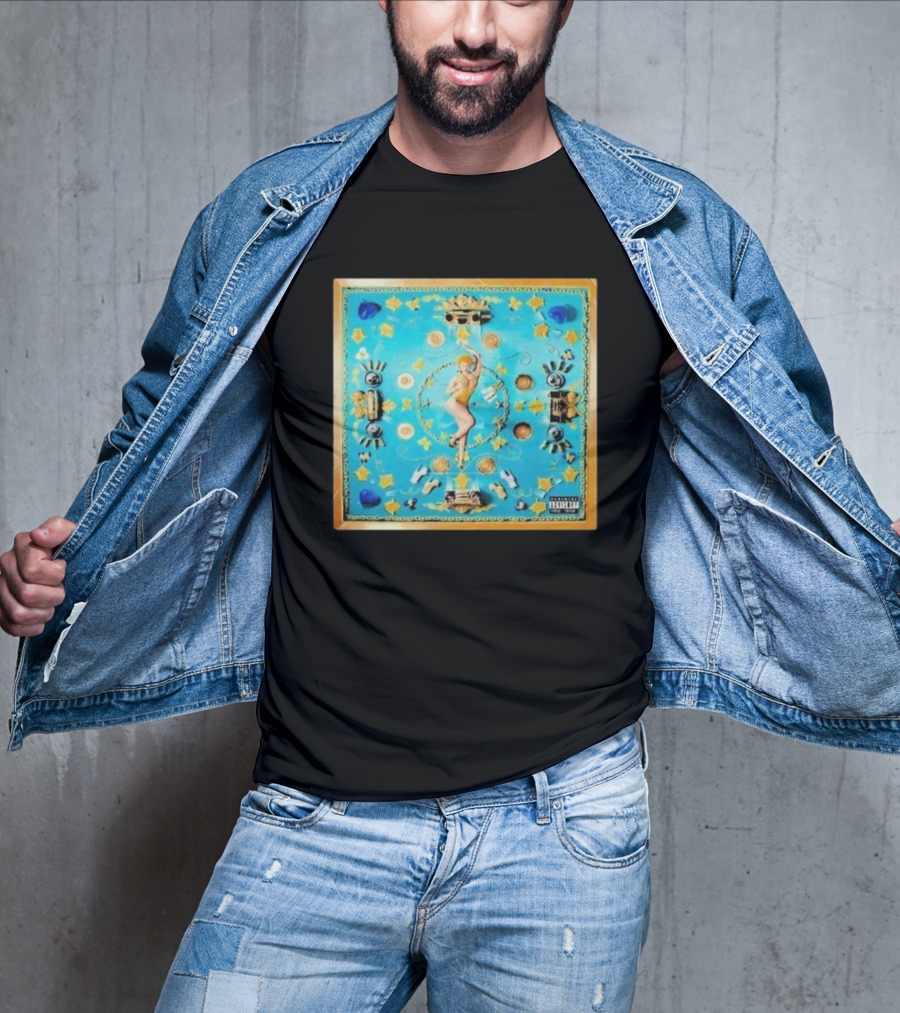 Ice Spice Y2K I'm Just A Girl Vintage Style Pop Art Blue Gold Elements T-Shirt