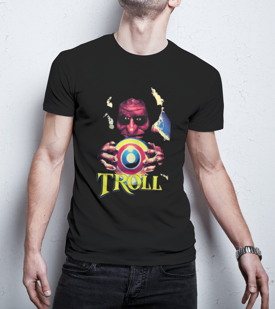Troll Creepy Character Holding Colorful Orb T-Shirt