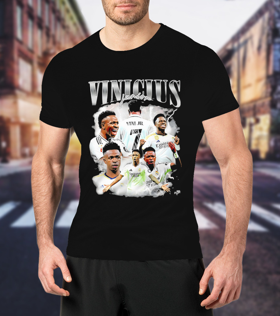 Vinicius Junior Real Madrid Footballer Montage T-Shirt