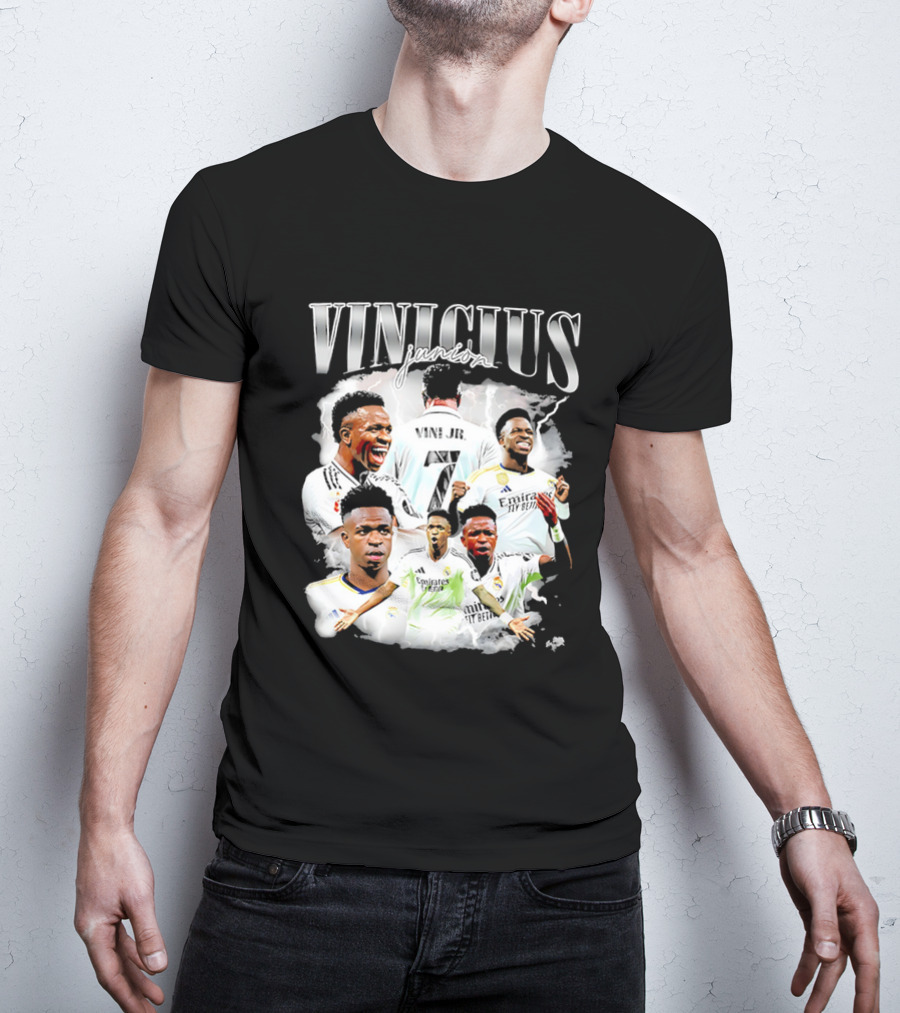 Vinicius Junior Real Madrid Footballer Montage T-Shirt
